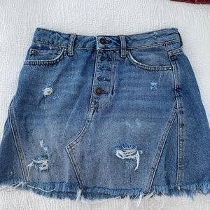 Free people jean skirt